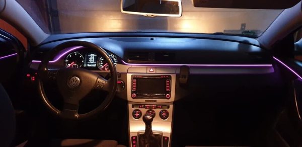 Fir neon auto RGB control prin bluetooth, fibra 6m 14