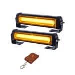 Lampi avertizare galbene COB, 12-24V, stroboscoape 9 functii, grila sau plafon, cu telecomanda