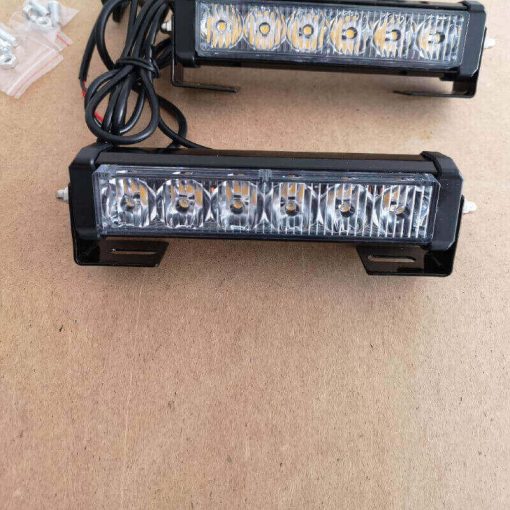 Lampi avertizare galbene LED, 12-24V, stroboscoape 9 functii, grila sau plafon, cu buton 06