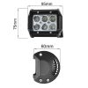 Proiector led 18W dreptunghi, Off Road, unghi lumina spot 30° 04