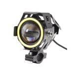 Proiector led moto, ATV, Off Road, cu angel eye, 2 faze si mod stroboscop