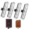 Set 4 lumini stroboscop galbene grila, telecomanda, 7 functii, 12V 41