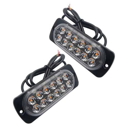 Stroboscoape 12 LED, lumini avertizare galbene, 7 jocuri lumina