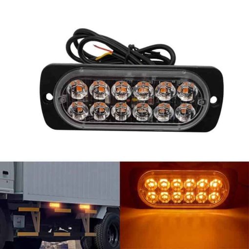 Stroboscoape 12 LED, lumini avertizare galbene, 7 jocuri lumina 02