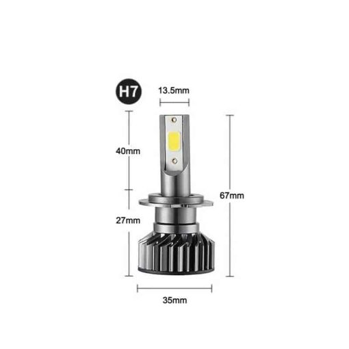 Becuri led H7 cob F2, 12000 lumeni 100W, 6000k 03