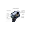 Car kit modulator FM BGRJ-A10, Mp3 Player, USB, Type C, fast charge 07