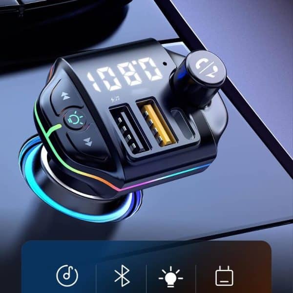 Car kit modulator FM BGRJ-A10, Mp3 Player, USB, Type C, fast charge 09