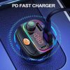 Car kit modulator FM BGRJ-C15, Mp3 Player, USB, Type C, fast charge 06