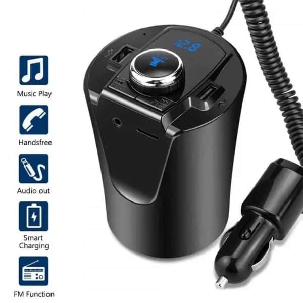 Car kit modulator FM pahar, Mp3, USB, AUX, Bluetooth
