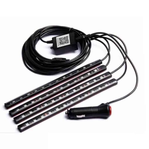 Lumini ambientale auto LED 12 cu senzor muzica si telecomanda 01
