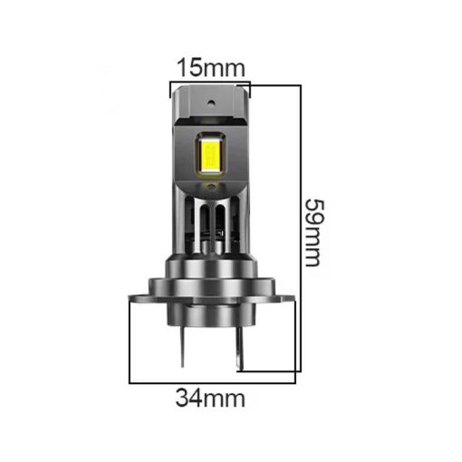 Set 2 becuri led H7 lumina alba BG30, 6500k 63
