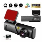Cameră auto DVR Q3 WiFi, unghi 160°, vedere nocturnă, FullHD, card 32GB inclus