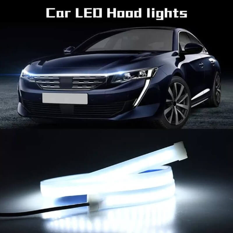 Banda LED auto capota, lumini de zi, alb-rece 6500K, 150cm 09
