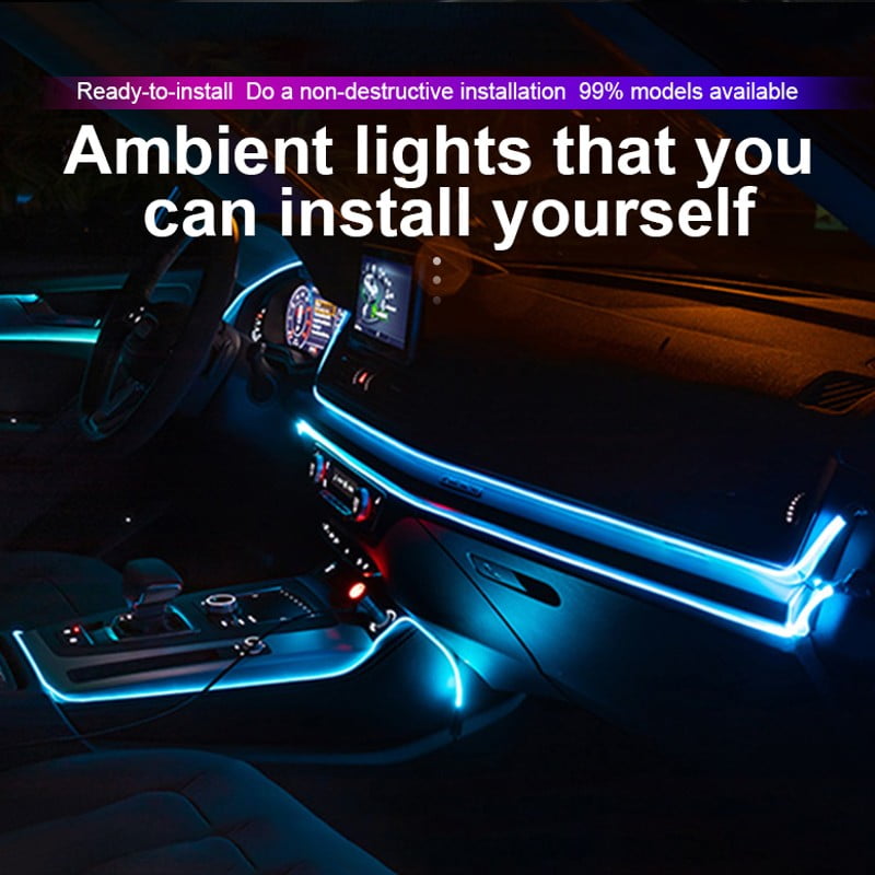 Fir RGB 5m lumina ambientala auto, 2 capete, mufa USB, 7 culori 07