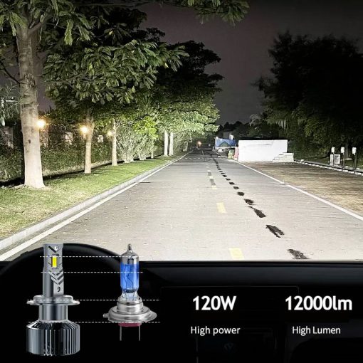 Becuri led 24V, 120W, lumina alb-rece, canbus, camioane, utilaje 14