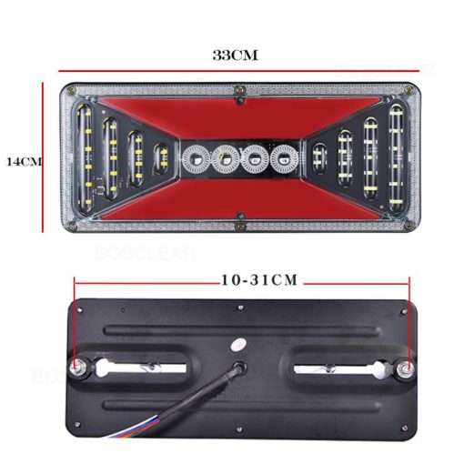 Lampi stopuri spate led B858, semnalizare dinamica, 12-24V, remorca, platforma, utilaje 08