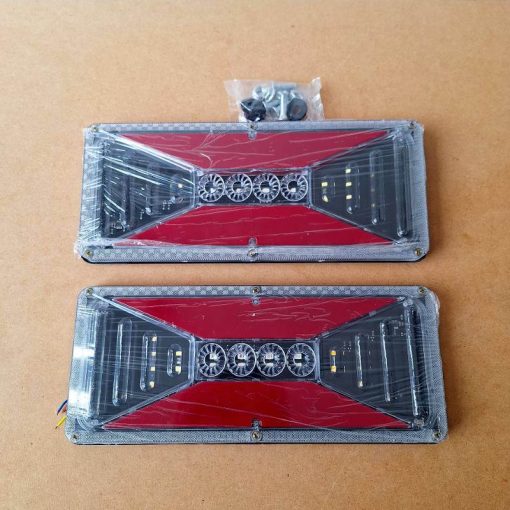 Lampi stopuri spate led B858, semnalizare dinamica, 12-24V, remorca, platforma, utilaje 09