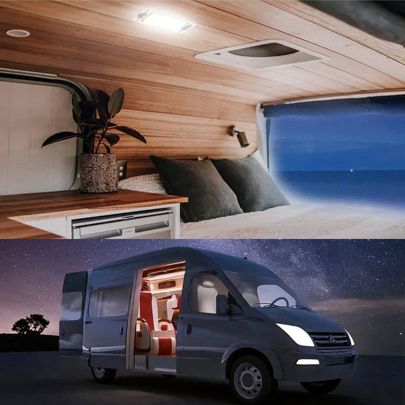 Plafoniera auto LED universala, 12-24V, pentru dube, rulote, camioane 08