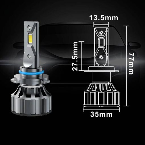 Becuri led HB4 9006 Canbus 120W, lumina alb-rece, 12000 lumeni, fara eroare 03