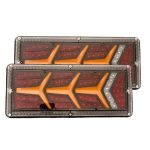 Lampi stopuri spate B1066, triple led, 5 functii, semnalizare dinamica, 12-24V