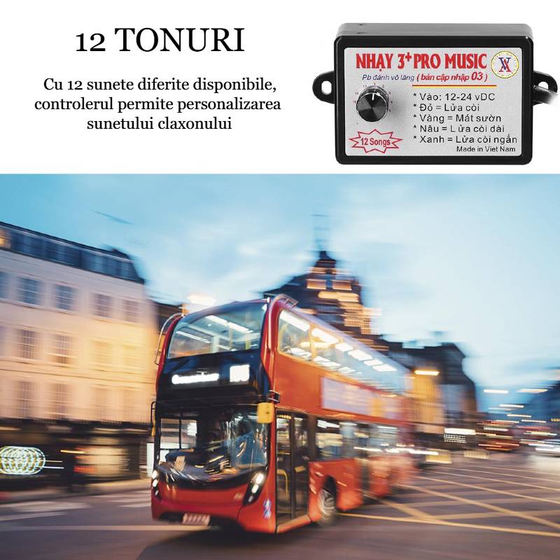 Controler claxon 12 tonuri ST1046, 12V-24V 07