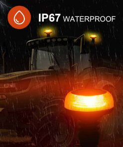 Girofar auto led slim 339Y cu picior, 12V–24V, R10, R65 02