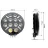 Proiector led auto Spider 1005, rotund 10 inch, Off Road, camion, alb-galben, 12V-24V 04