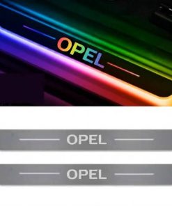 Set 2 protectie praguri auto iluminate Opel, multicolor, dinamice 01