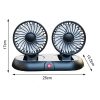 Ventilator auto dublu F62, rotire 360°, 12V-24V, soluție ieftină AC 06