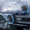 Ventilator auto dublu F62, rotire 360°, 12V-24V, soluție ieftină AC 09