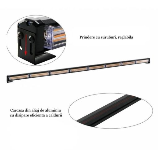 Bara Girofar 120cm, 144W, Functii Stroboscop, 12V-24V - BGaraj
