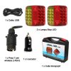 Set 2 stopuri magnetice wireless pentru remorca, fără fir, 12V–24V, mufă 7 pini, 506B 02