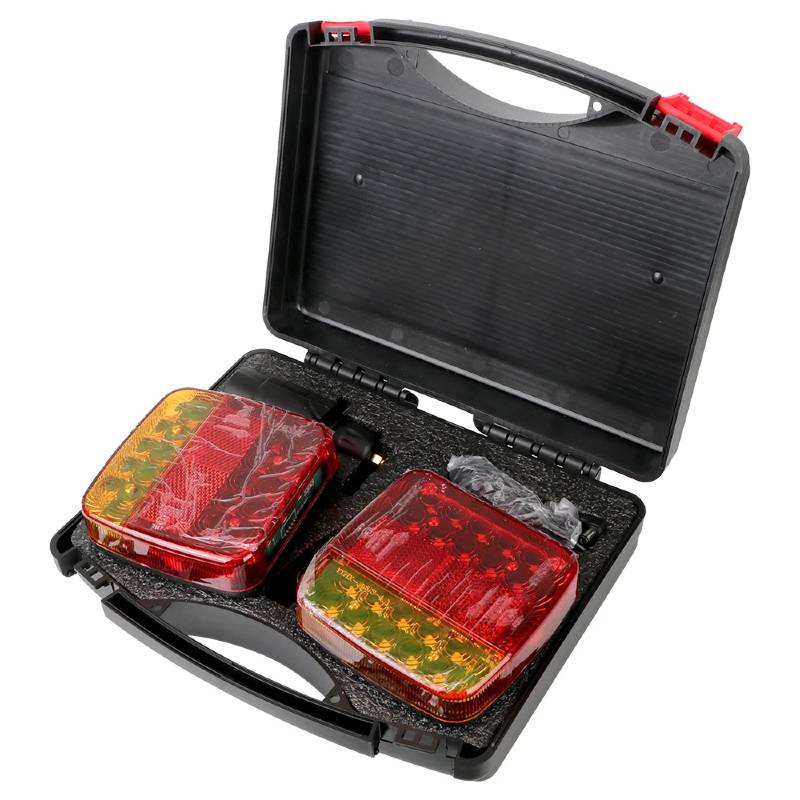 Set 2 stopuri magnetice wireless pentru remorca, fără fir, 12V–24V, mufă 7 pini, 506B 09