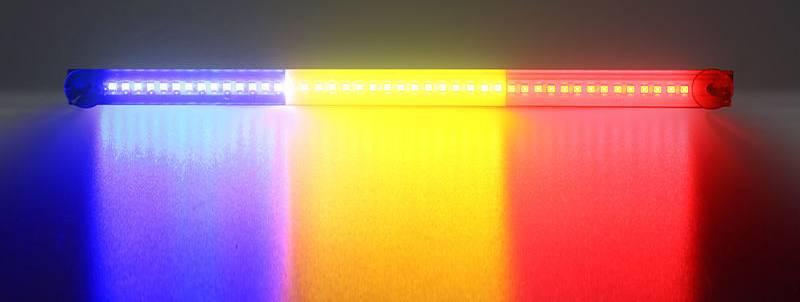 Bandă led luminoasă 60 cm, 12V–24V, culorile României, fixare cu ventuze 02