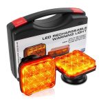 Set 2 stroboscoape led galbene 513B, magnetice, fără fir, reîncărcabile, 12V-24V