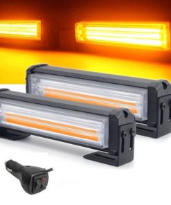 Set 2 lampi avertizare cob A315, 12-24V, stroboscoape, 12V-24V, cu buton 02