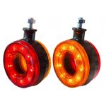 Set 2 lampi gabarit oglinda R797, led rosu si galben 12V-24V, rotunde