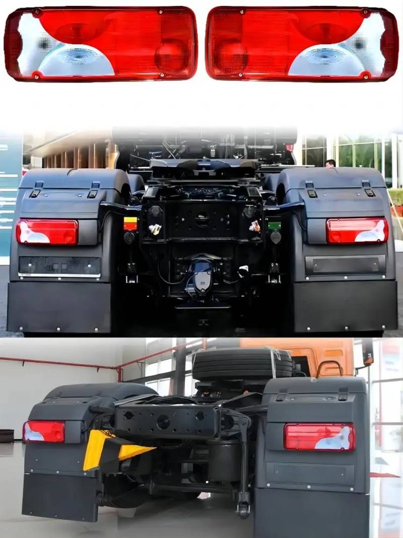 Set 2 lămpi spate cu bec SV3016, pentru Man, Scania, Crafter, Sprinter, cu mufă pe lateral 12