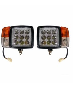 Set 2 proiectoare tractor B1033, 9 led, 12V-24V, model JCB 01
