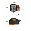 Set 2 proiectoare tractor B1033, 9 led, 12V-24V, model JCB 04