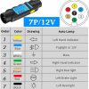 Tester priză remorcă 7 pini Z259, verificare lumini 12V 08