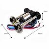 Claxon auto S1020 cu 2 goarne cromate și compresor integrat, 12V - imagine 7