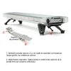 Rampă girofar LED profesională 120 cm R418, 12V-24V, 15 jocuri de lumină 12